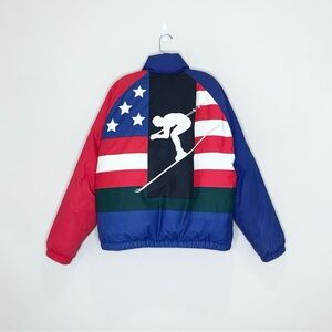 Ralph Lauren Polo Vintage Downhill Skier Jacket (Sz L) Suicide Ski Down Puffer